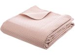 Copriletto + 2 Federe "Dolce"" Rosa Cipria - 260 × 240 Cm - Atmosphera CréAteur D'intéRieur"