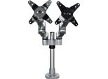 Startech.Com Armdualps Supporto Da Tavolo Per Tv A Schermo Piatto 68,6 Cm (27") Argento"
