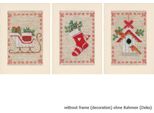 Set Ricamo Biglietti D'auguri Vervaco "Christmassy"" Set Di 3 Ricami, Motivo Di Conteggio"