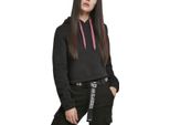 DáMská Mikina Urban Classics Ladies Contrast Drawstring Hoody Nero - S