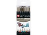 Sakura Pigma Micron Fineliner-Set Farbsortiert 6 St.