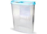 Barattoli Con Coperchio 2,8 Litri (Turchese), Contenitore Ermetico Per Alimenti Sfusi Senza Bpa, Set Di Contenitori - Barattoli Per Alimenti 2 Coperchi A Cerniera