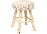 Sgabello "Suzette"" Beige - Atmosphera CréAteur D'intéRieur"