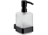Emco Loft Distributeur De Savon Liquide, ModèLe Mural, RéCipient Verre Cristal Satiné, Pompe Doseuse Plastique, 052113301, 052113301