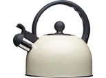 Kitchencraft Living Teiera Vintage Nostalgica Con Fischietto, Bollitore Per Fornelli Elettrici E A Induzione; 1,4L, Metallo, 18 X 21,5 X 21 Cm - Colore Crema