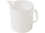 Messbecher Kunststoff, Weiß, 1/2 Liter Skala, Inhalt: 5,00 Liter
