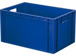 Scatola Di Plastica Impilabile, Altezza: 320 Mm, Lunghezza: 600 Mm, Larghezza: 400 Mm, Blu