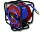Avvolgitubo Per Aria Compressa Wiltec In Acciaio, Ruotabile A 360° Con Tubo Da 30 Metri, Tubo Per Aria Compressa Fino A 12 Bar, Avvolgitubo