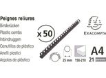 Exacompta 75701E Spirali 25 Mm In Pvc Per Formato A4 A3 Orizzontale Nero 100 Pezzi