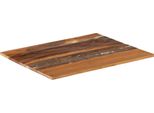 Piano Del Tavolo Rettangolare 60X70 Cm 15-16 Mm In Legno Massiccio Di Recupero
