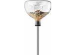 Eva Solo Glasfutterhaus Mit Vogelbad, Vogelfutter-Spender, Futterstation, Glas, Silikon, Edelstahl, Transparent, 571003