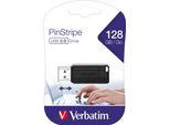 Unità Usb Pinstripe Di Verbatim - Unità Flash Usb - 128 Gb - Usb 2.0 - Nero