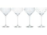Mikasa - Bicchiere Per Tostatura Cocktail, 290 Ml, 4 Pezzi, Klarglas, Silber, 400 Ml, 4 Pezzi