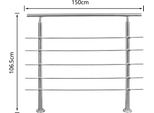 Ringhiera Per Scale 150 Cm 5 Crociere Ringhiere E Corrimano In Acciaio Inox Ringhiera Per Balconi Installazione Ringhiera Per Scale Balcone Balaustra Di Facile Manutenzione Per Interni Ed Esterni