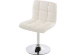Sedia Da Sala Da Pranzo Kavala, Sedia Da Cucina Sedia, Girevole Certificata Mvg ~ Pelle Finta Bianca, Base Cromata