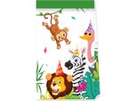 Sacchetti Regalo Animali Della Giungla | 4 Pezzi