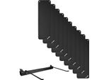10X Tappeto Ginnico Oliver Con Occhielli E Supporto A Muro 180 X 60 X 1 Cm - Antracite
