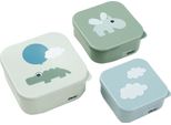 Done By Deer Happy Clouds Snackbox Verde 3 Pezzi