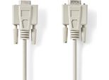 Cavo Serie | D-SUB 9-Pin Maschio | D-SUB 9-Pin Femmina | Nichelato | 5,00 M | Rotondo | Pvc | Avorio | Etichetta