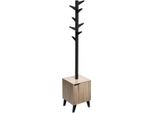 5 Five Simply Smart - Appendiabiti In Rovere Naturale Look "Ceda"" Nero"