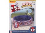Disney Spidey E Gli Amici 3 Anelli Piscina + Pallone Da Spiaggia Blu Scuro/Rosso