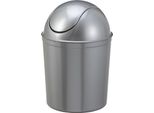 Plast Team 13450803 Plast Team Cestino Per Rifiuti Con Coperchio Basculante, 5 Litri, Argento