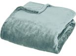 Atmosphera Createur D'interieur - Flanellplaid Coccolone Blau 130X180Cm