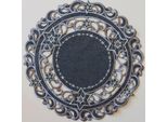 Tovaglia Selina Stella Ritaglio Bastone Grigio Scuro Poliestere Ø 30 Cm