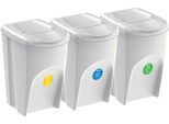 Portarifiuti Prosperplast Sortibox 3 X 35 L Cenerino