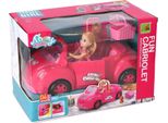 Kiddygo Auto Giocattolo Convertibile Con Bambola E Cane - Set Da Picnic Rosa