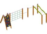 Parco Giochi Percorso Di Equilibrio Ponte Sospeso Attrezzature Per L'allenamento Barre Parallele Terreno D'avventura