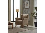 Poltrona Soggiorno Poltrona Imbottita Poltrona Singola In Tessuto Poltrona Moderna Beige