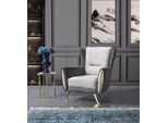 Poltrona Grigio Design Divano Divano Seduta Relax Tessile Lounge Club Tappezzeria