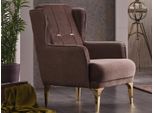 Poltrona Da Salotto Poltrona Imbottita Poltrona Monoposto Tessuto Moderno Marrone