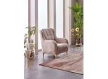 Poltrona Da Salotto Poltrona Imbottita Poltrona Singola In Tessuto Poltrona Moderna Beige