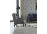 Poltrona Imbottita Poltrona In Tessuto Salotto Design Grigio Monoposto