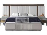 Schlafzimmermöbel Bett Modern 2x Nachttische Holzgestell Design Möbel Hochwertig