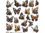Aufkleber Scraplove Adesivi Dekor - Farfalle Steampunk 1