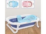 Jayseuw Vasca Da Bagno Per Bambini Neonato Vasca Da Bagno Pieghevole Sensore Di Temperatura, Blu