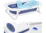 Jayseuw Vasca Da Bagno Pieghevole Per Bambini 83 Cm Vasca Da Bagno Antiscivolo Per Bambini, Blu