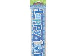 Unique Party - Prisma - Bandiera "Buon 1° Compleanno"" - Foil SG38779 (Taglia Unica) (Blu)"