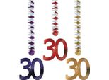 Amscan - Ritaglio - Decorazione Da Appendere, Foglio, 30. Confezione Da 3 SG38822 (Taglia Unica) (Colorato)