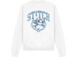 Lilo & Stitch - Felpa "College"" Per Uomo/Donna Unisex TV19855 (Xxl) (Bianco)"