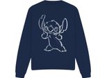 Lilo & Stitch - Felpa Sketch Per Uomo/Donna Unisex TV19845 (M) (Navy)