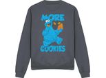 Sesame Street - Felpa "More Cookies"" Per Uomo/Donna Unisex TV19944 (Xl) (Carbone)"