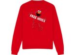 Sesame Street - Felpa "Free Hugs"" Per Uomo/Donna Unisex TV19956 (Xl) (Rosso)"