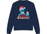 Sesame Street - "Me Love Christmas Cookies!"" Felpa Per Bambini/Ragazzi Unisex TV20164 (M) (Marine)"