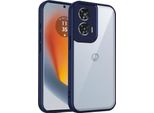 Custodia Per Motorola Edge 50 Fusion/Motorola G96 Copertura Posteriore Trasparente Con Cornice In Tpu, Antiurto Blu