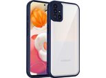Custodia Per Samsung Galaxy A51 4G Cover Posteriore Trasparente Con Cornice In Tpu, Antiurto Blu