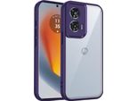 Custodia Per Motorola Edge 50 Fusion/Motorola G96 Cover Posteriore Trasparente Con Cornice In Tpu, Antiurto Viola